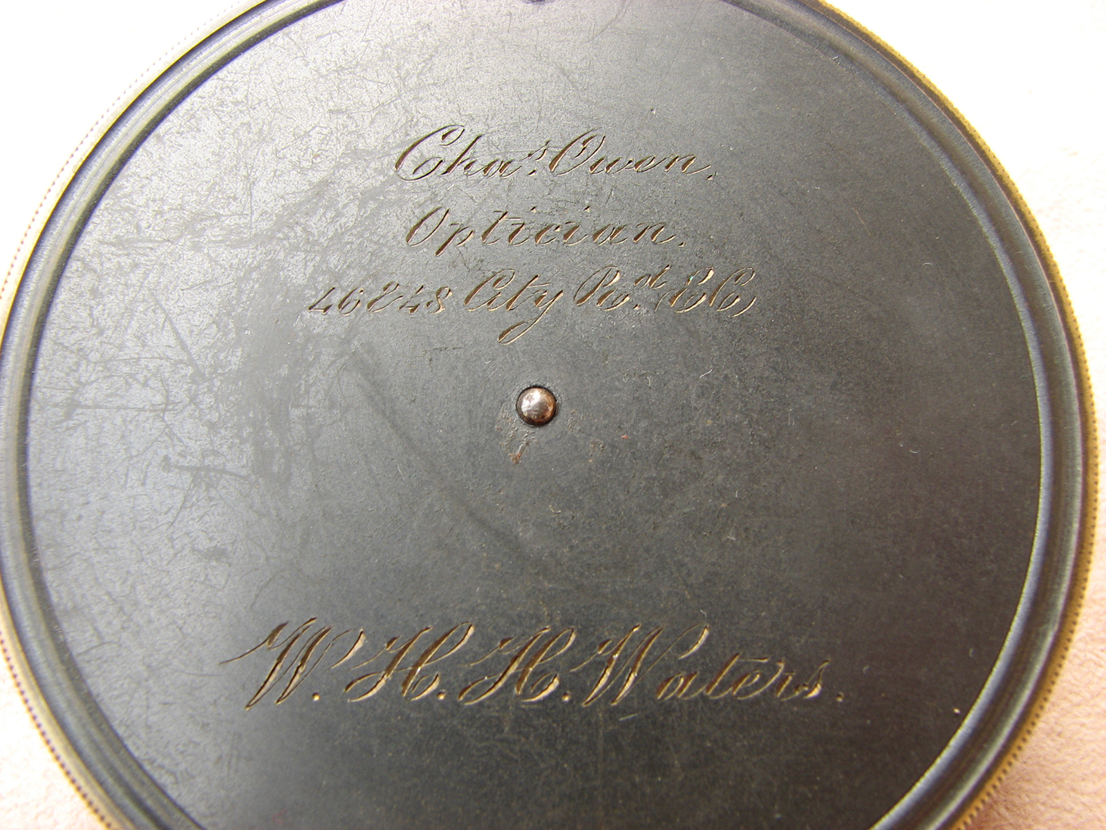 Chas Owen compass owned by Brigadier General Wallscourt Hely Hitchinson Waters